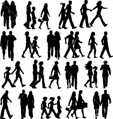 12 Vector People Walking Images