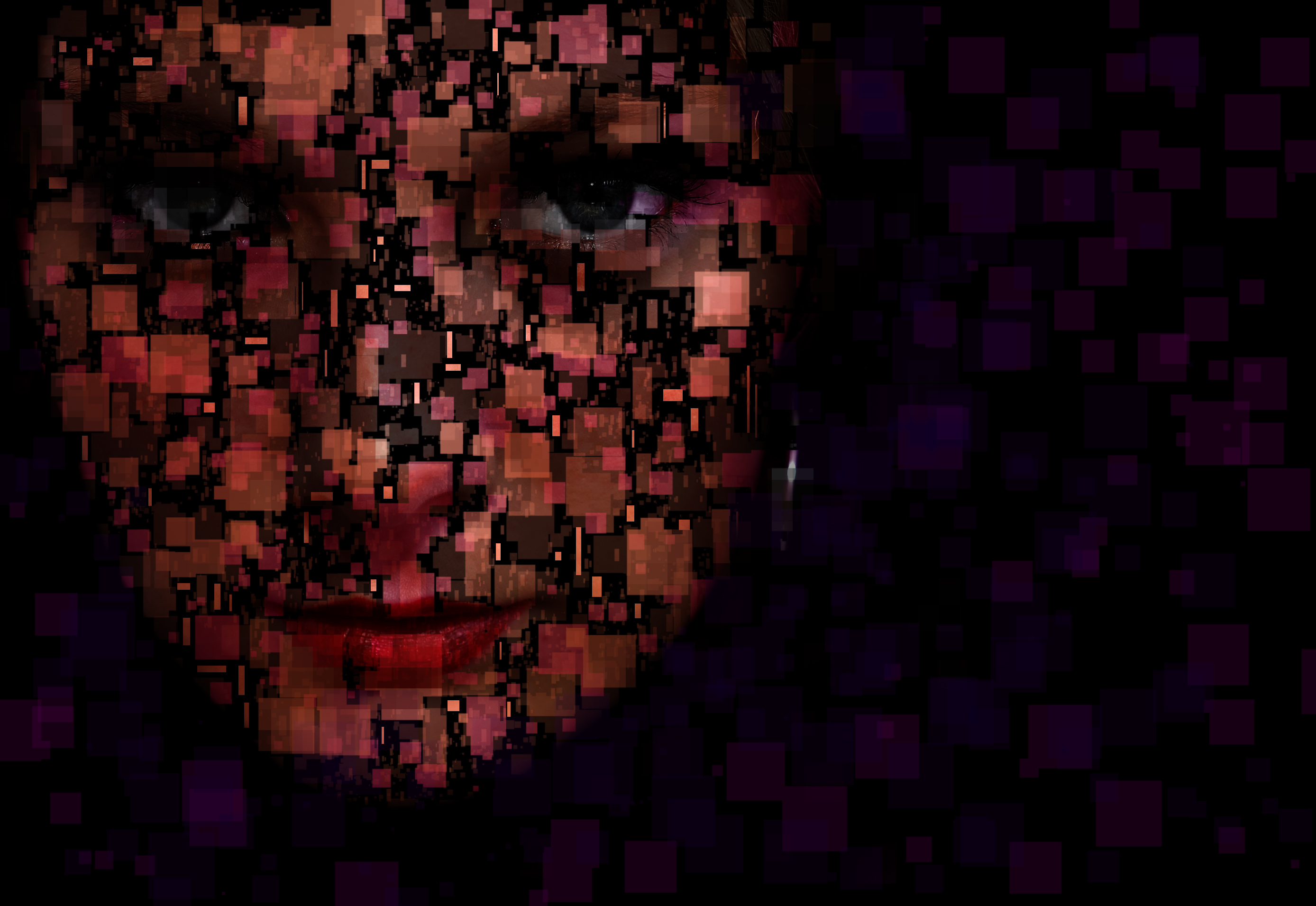 Photoshop Pixelated Face