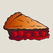 Piece of Cherry Pie Clip Art