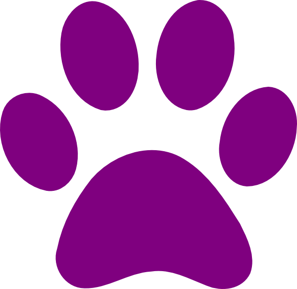 Purple Paw Print Clip Art Purple Paw Print Clip Art