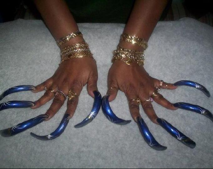 Quinceanera Blue Nail Designs