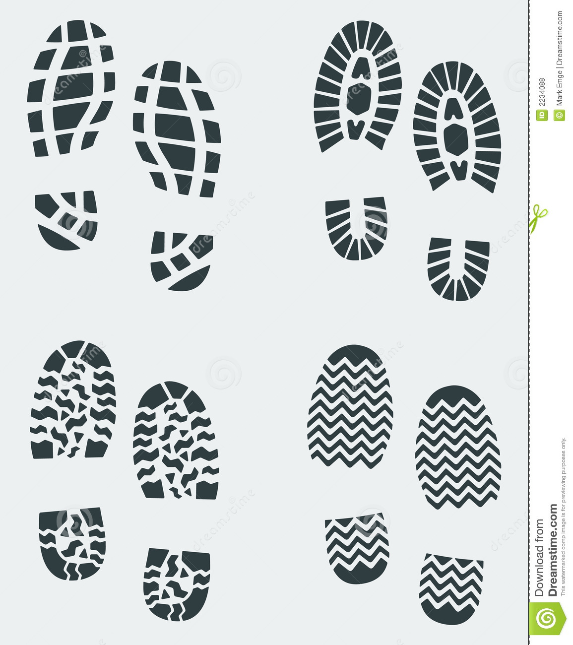 Running Shoe Print Clip Art