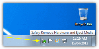 Safely Remove Hardware Icon Missing Windows 7