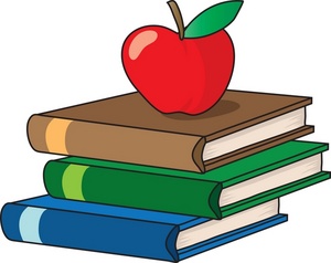 School Books and Apple Clip Art School Books and Apple Clip Art