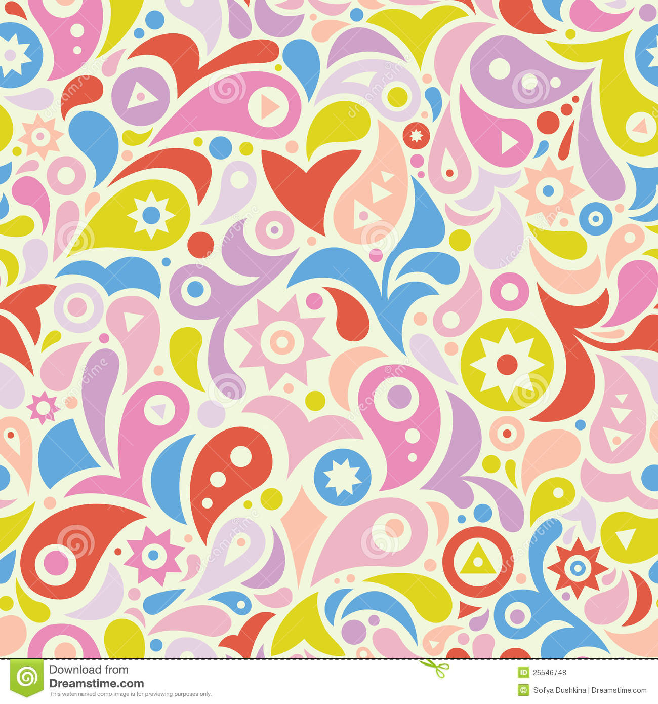 Seamless Geometric Pattern Colorful