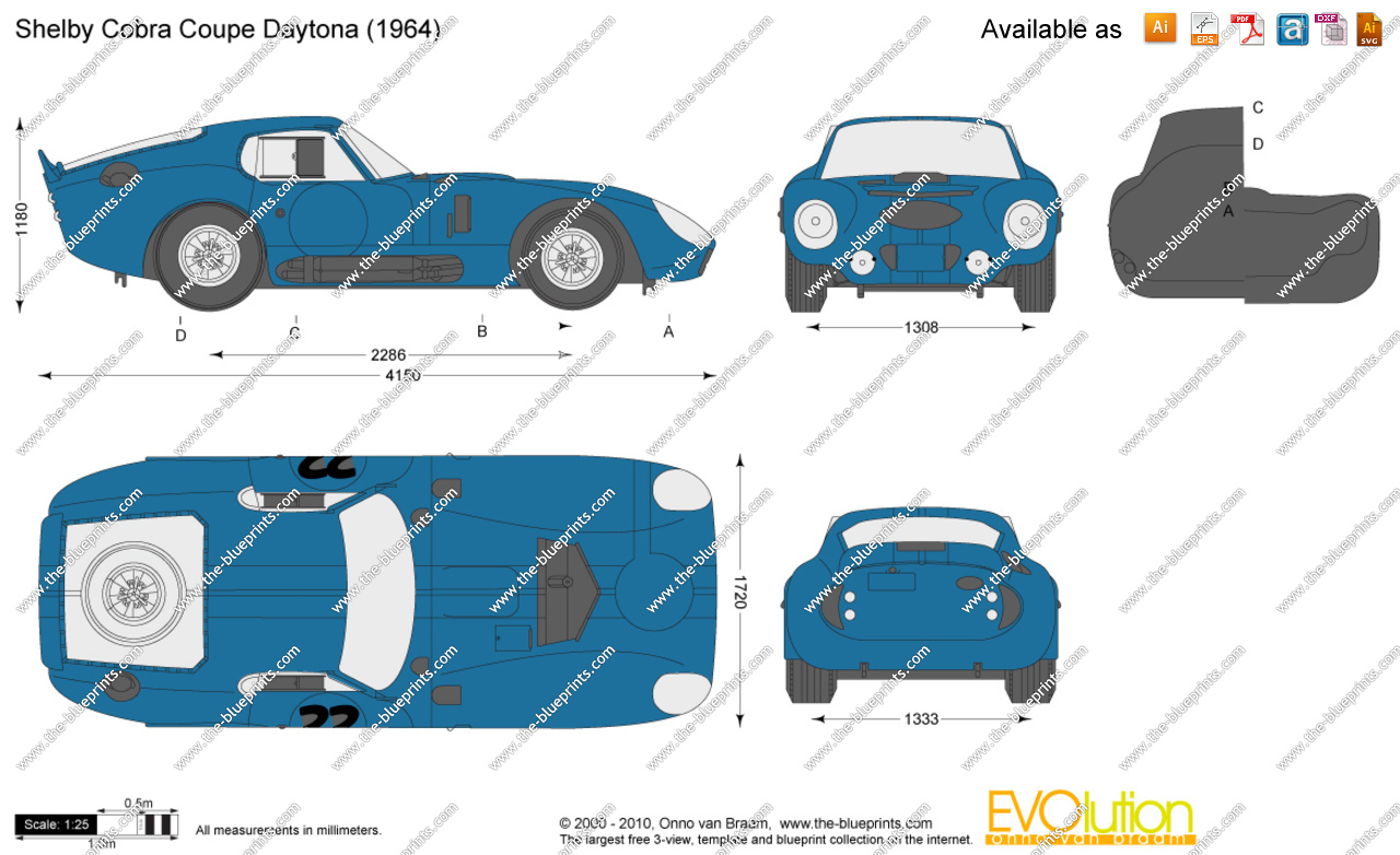 Shelby Cobra Daytona Coupe Drawing