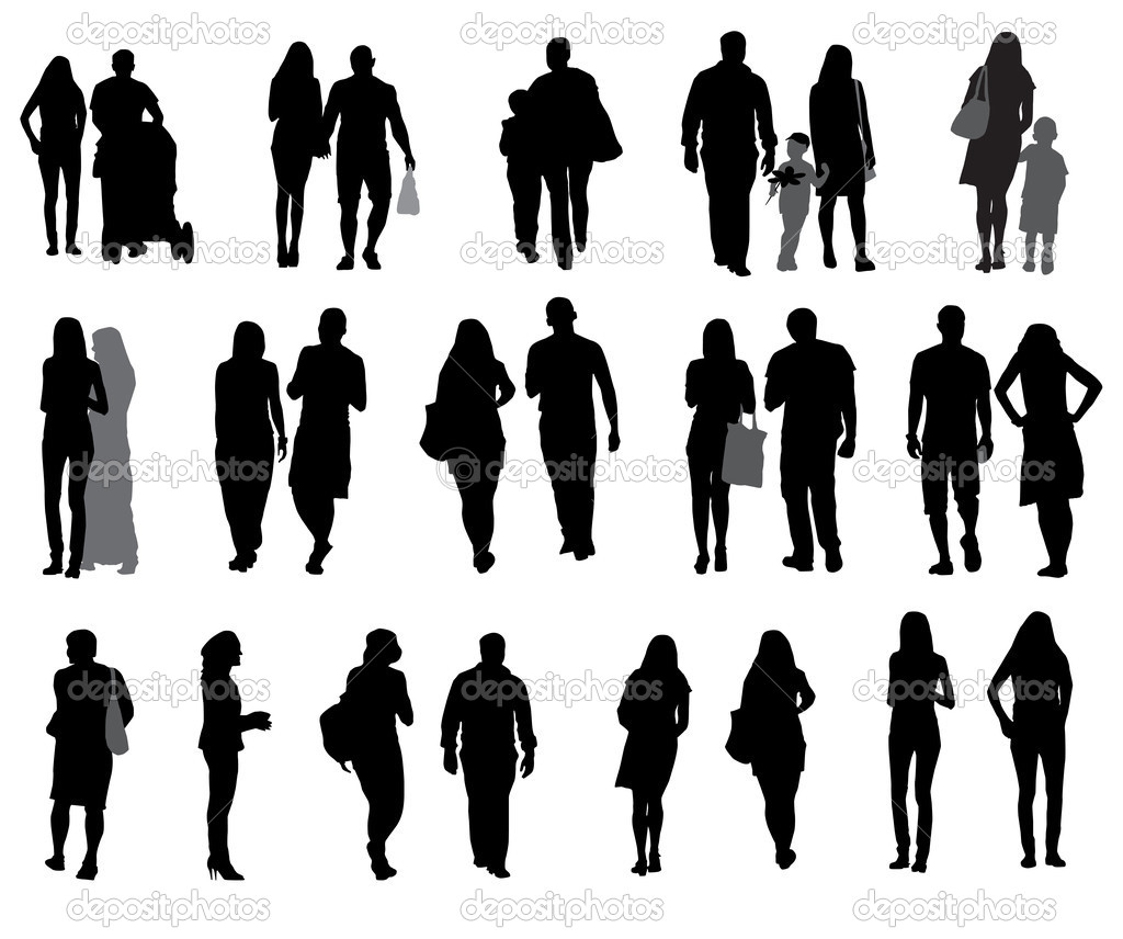 Silhouette People Vector Illustrations