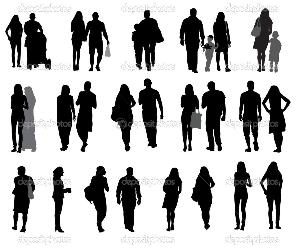 Silhouette People Vector Illustrations Silhouette People Vector Illustrations