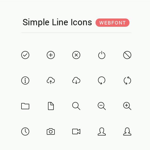 Simple Line Icon Font