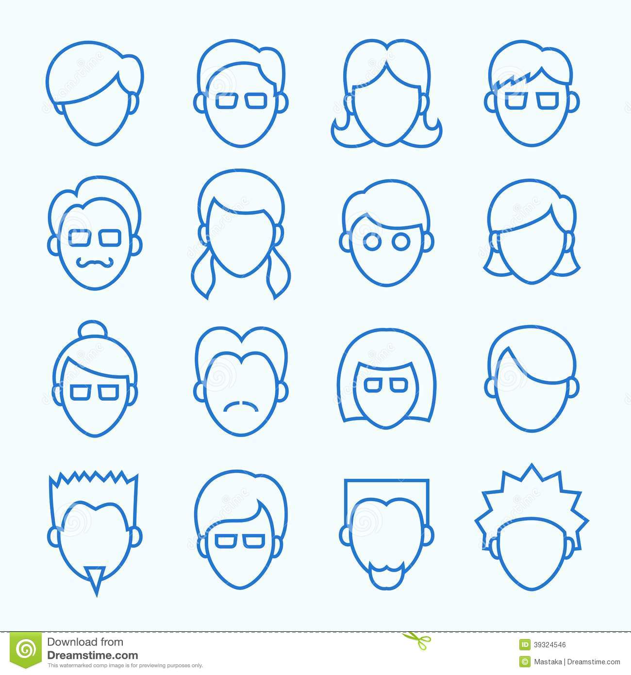 Simple Thin Line Icons Free