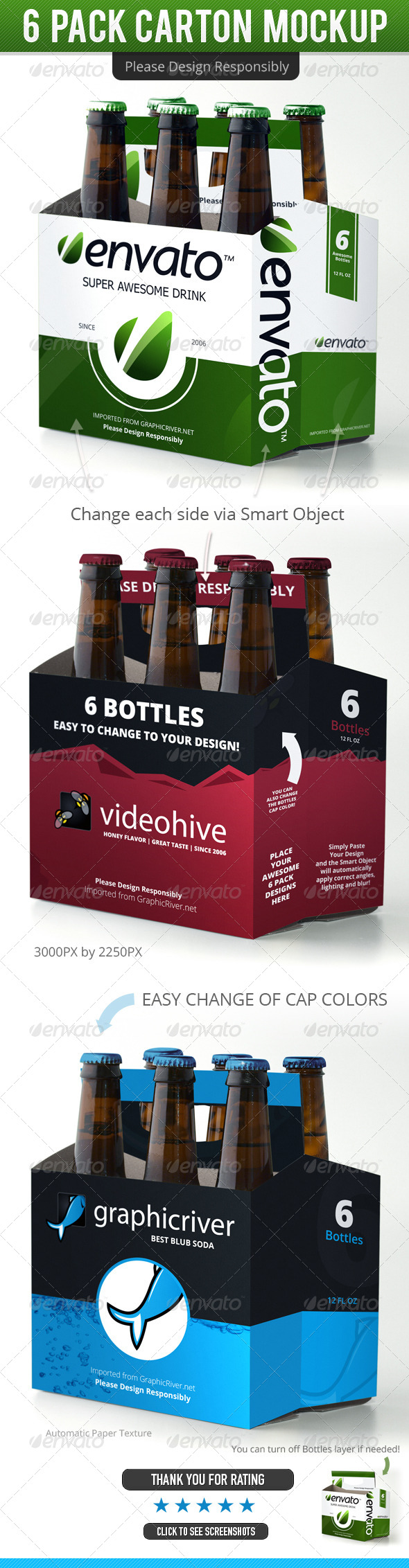 Six Pack Beer Mock Up