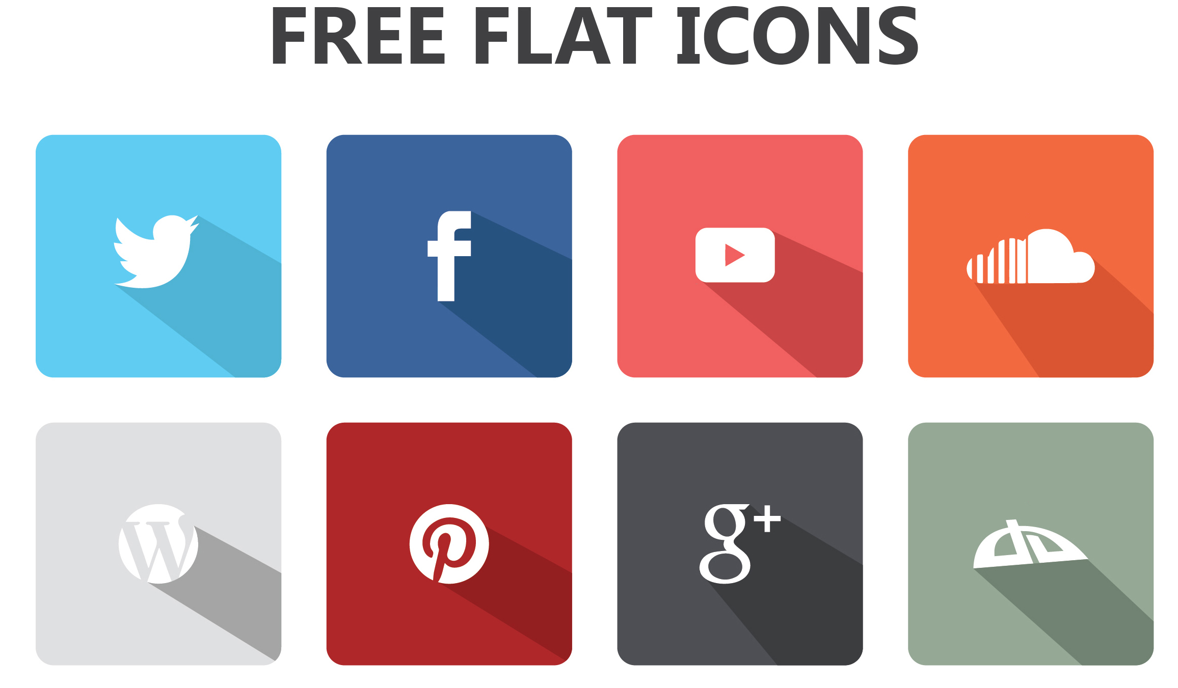 Social Media Icons Flat