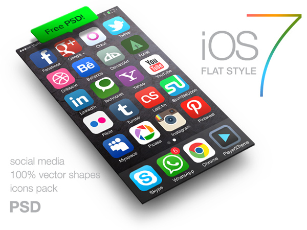 Social Media Icons iOS 7