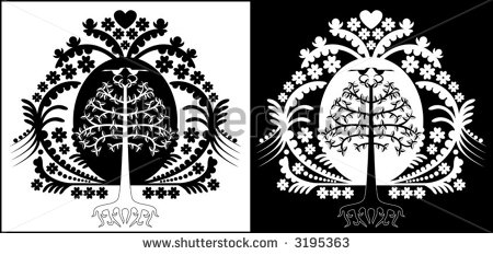 Spring Clip Art Black and White