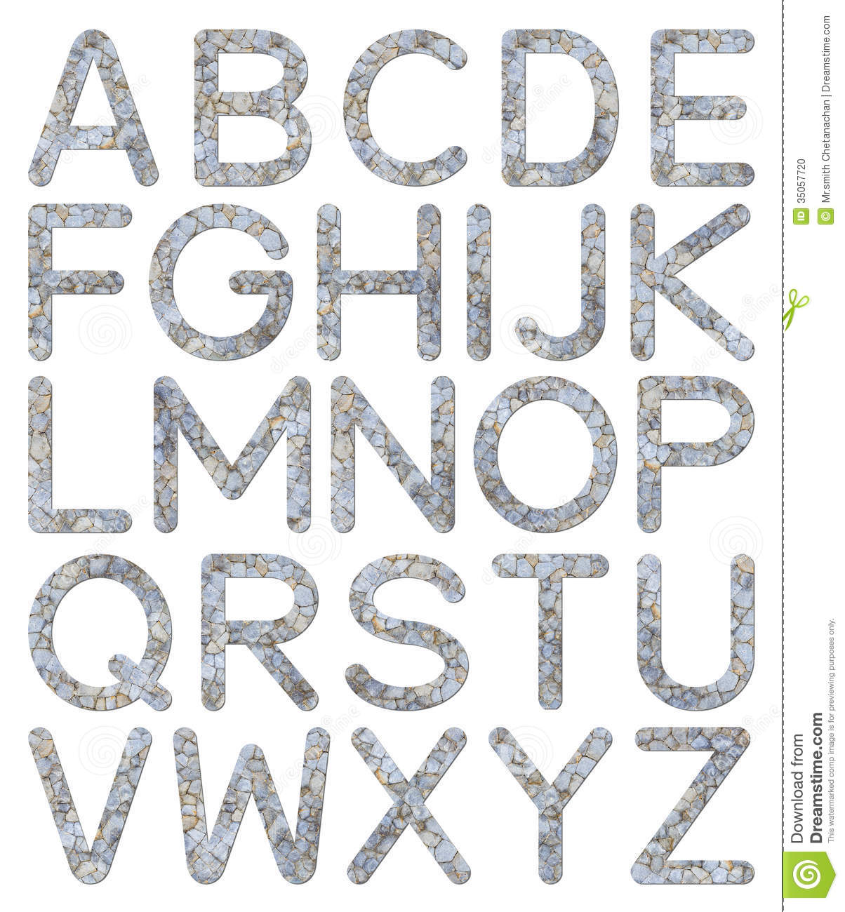 Stone Font Letters