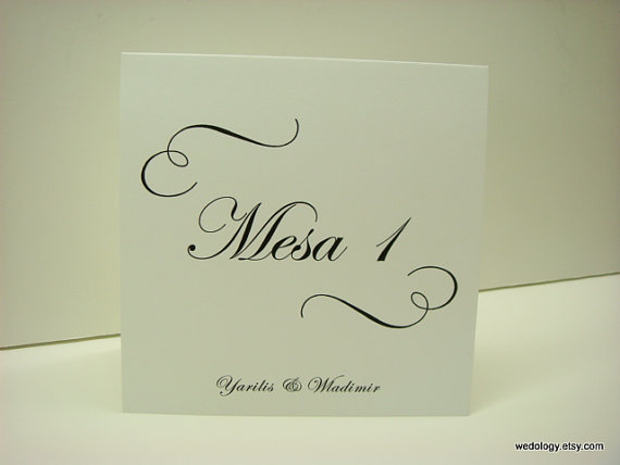 Table Number Wedding Wording