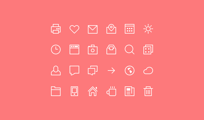 Thin Stroke Icons