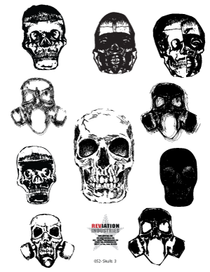 Three Skulls Clip Art