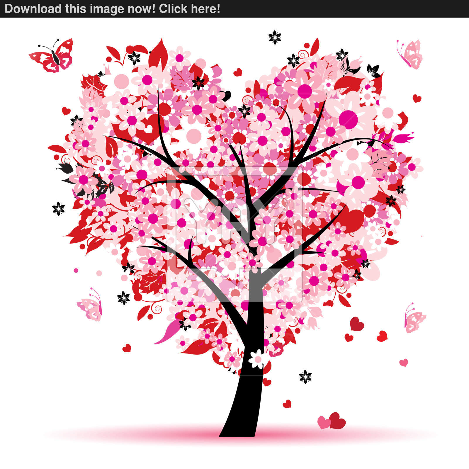 Valentine Tree Clip Art