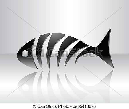 Vector Fish Skeleton Drawings