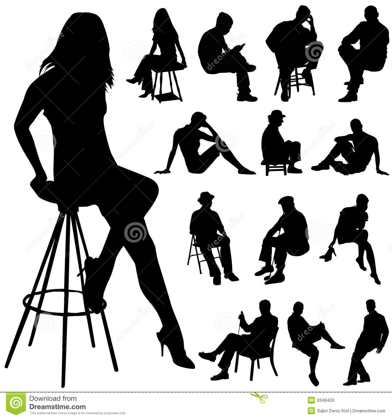 Vector People Sitting Vector People Sitting
