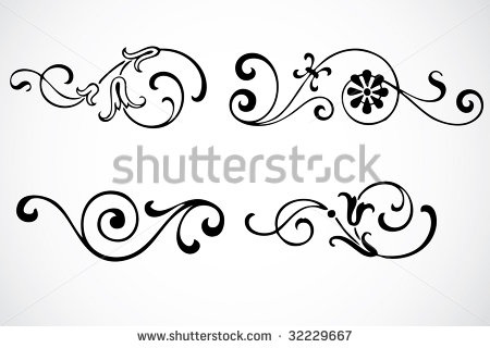 Vector Swirl Ornaments