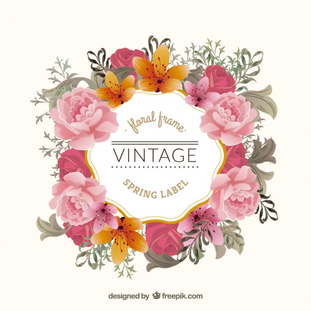 Vintage Floral Frame Vector Free