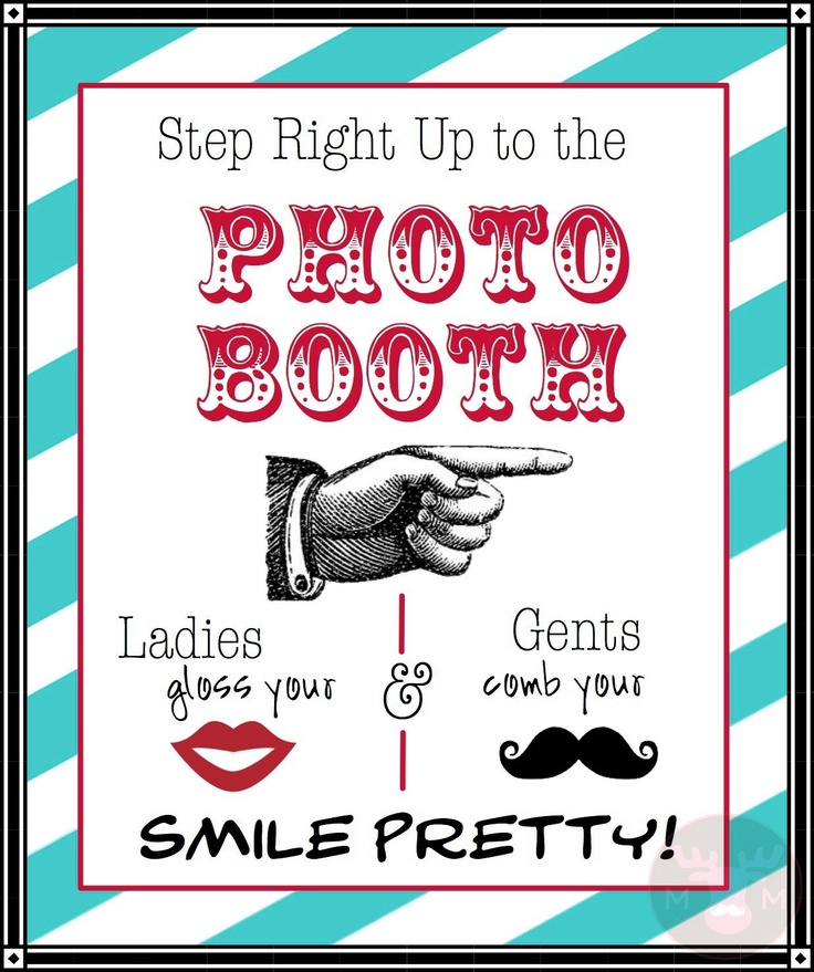 Vintage Photo Booth Prop Signs