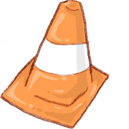 5 VLC Traffic Cone Icon Images