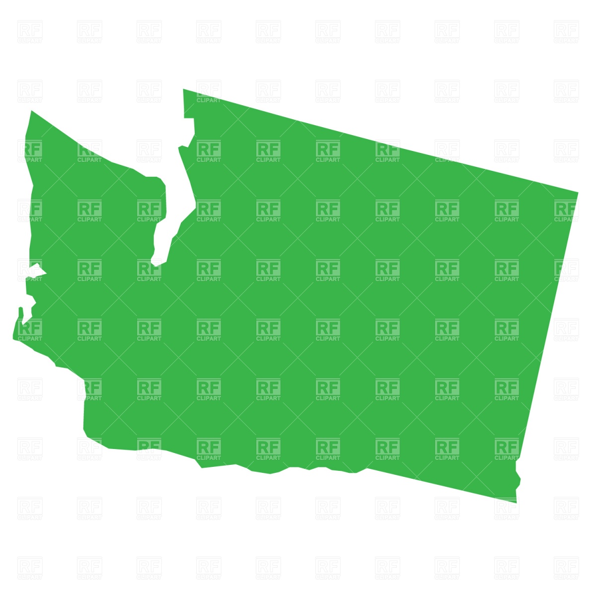 Washington State Map Clip Art