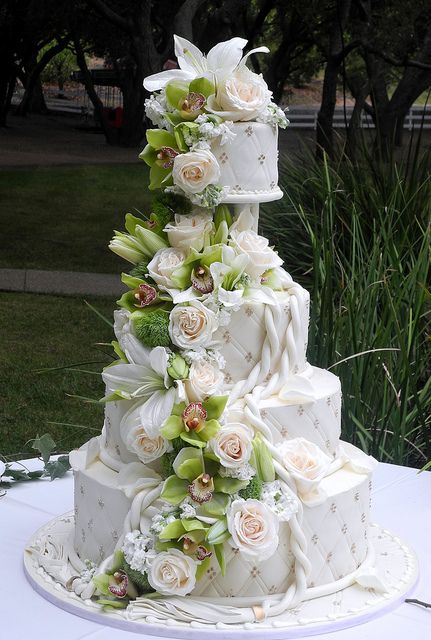 Wedding Cake Floral Cascade