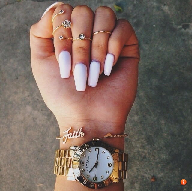 White Coffin Nails