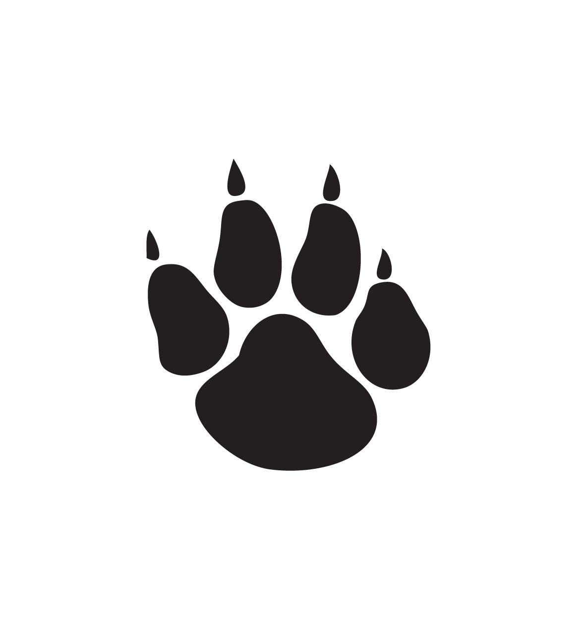 Wildcat Paw Print Clip Art