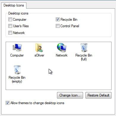 Windows 7 Desktop Icon Settings