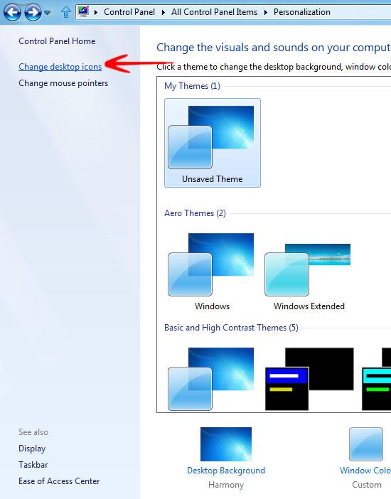 Windows 8 Add Desktop Icons