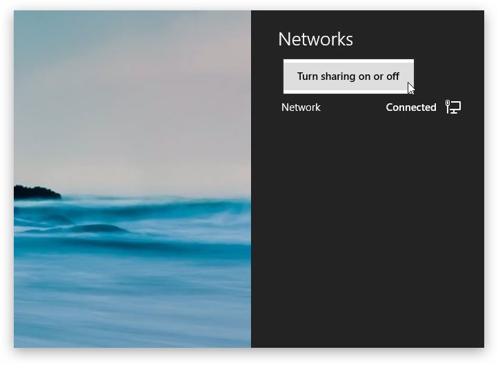 Windows 8 Network Locations