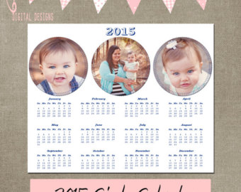 2015 Calendar Template PSD
