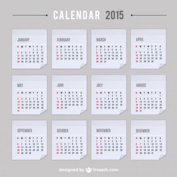 12 July 2015 Calendar PSD Template Images