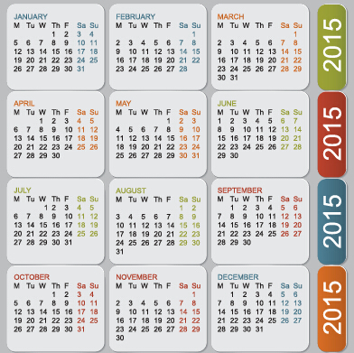 2015 Calendar Vector Design