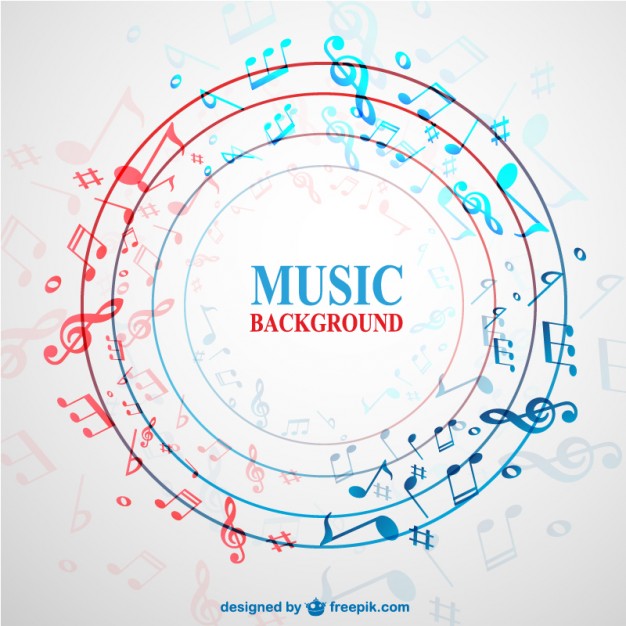 Abstract Vector Music Notes