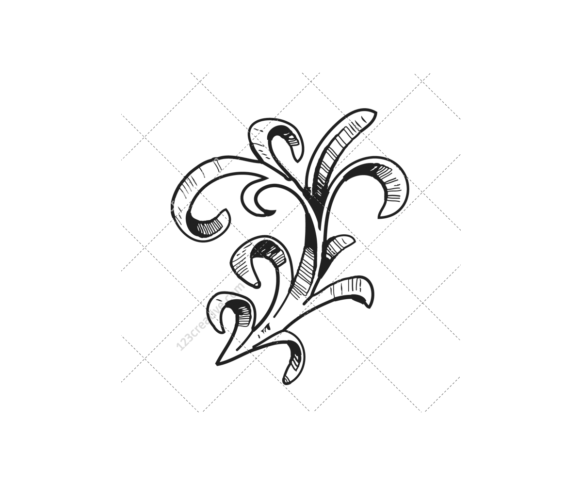 Baroque Floral Ornament Vector