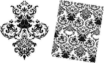 Baroque Floral Pattern Vector Free