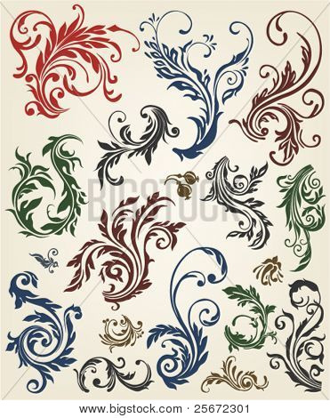 Baroque Floral Scroll Design