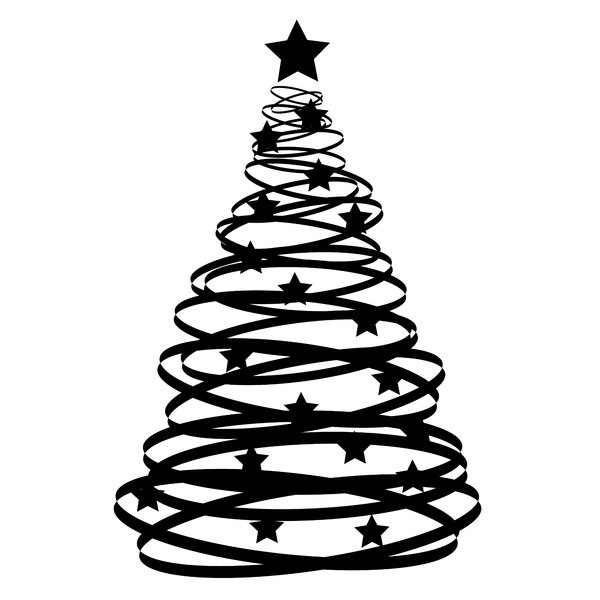 Black and White Christmas Tree