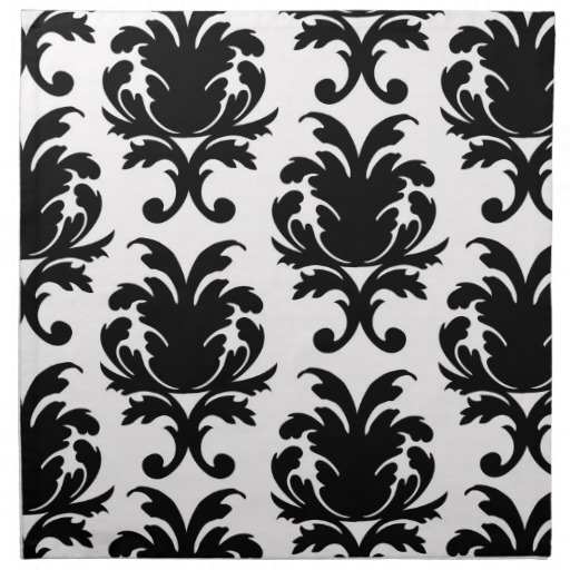 Black and White Cloth Napkins