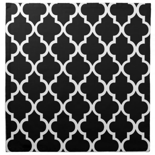 Black and White Quatrefoil Pattern