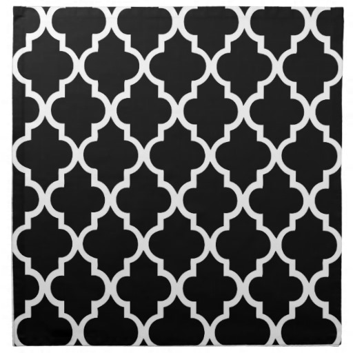 Black and White Quatrefoil Pattern Black and White Quatrefoil Pattern