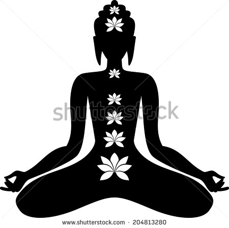 Black and White Sitting Buddha