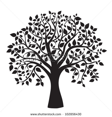 Black and White Tree Silhouette