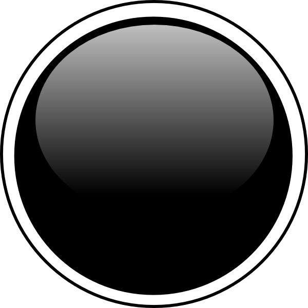 Black Glossy Circle Button Clip Art